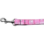 I Heart Pink Nylon Dog Leash 4 Foot