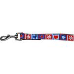 Stars and Hearts Nylon Pet Leash 1in by 4ft