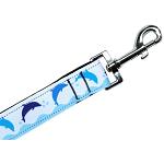 Blue Dolphins Nylon Pet Leash 1in by 4ft