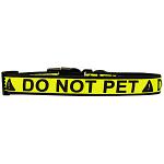 Do Not Pet Caution Tape Nylon Dog Collar Large