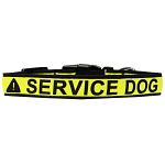 Service Dog Caution Tape Nylon Dog Collar Large