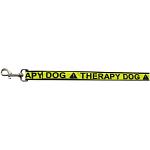 Therapy Dog Caution Tape Nylon Pet Leash 1in by 4ft