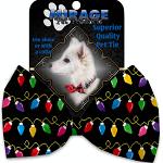 Digital Christmas Lights Pet Bow Tie