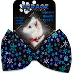 Snowflake Blues Pet Bow Tie