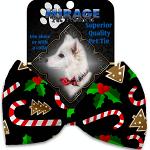 Candy Cane Chaos Pet Bow Tie