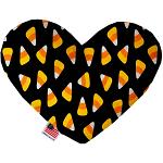 Candy Corn 6 Inch Heart Dog Toy