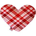 Valentines Day Plaid Stuffing Free 6 inch Heart Dog Toy