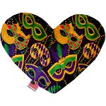 Mardi Gras Masquerade 6 inch Heart Dog Toy