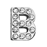 3/4" (18mm) Clear Letter Sliding Charm B