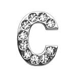 3/4" (18mm) Clear Letter Sliding Charm C