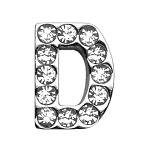 3/4" (18mm) Clear Letter Sliding Charm D