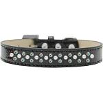 Sprinkles Ice Cream Dog Collar Pearl and AB Crystals Size 12 Black