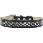 Sprinkles Ice Cream Dog Collar Clear Crystals Size 12 Black