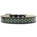 Sprinkles Ice Cream Dog Collar Lime Green Crystals Size 12 Black