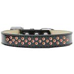 Sprinkles Ice Cream Dog Collar Orange Crystals Size 12 Black