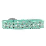 Sprinkles Dog Collar Pearl and AB Crystals Size 12 Aqua