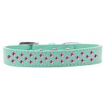 Sprinkles Dog Collar Bright Pink Crystals Size 12 Aqua