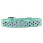 Sprinkles Dog Collar Purple Crystals Size 12 Aqua