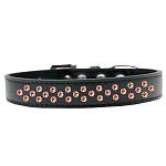 Sprinkles Dog Collar Orange Crystals Size 12 Black