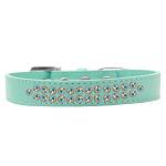 Two Row AB Crystal Size 12 Aqua Dog Collar