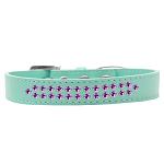 Two Row Purple Crystal Size 12 Aqua Dog Collar