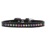 One Row Confetti Size 10 Black Puppy Collar