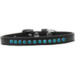 Southwest Turquoise Pearl Size 8 Black Puppy Collar