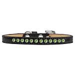 Lime Green Crystal Size 10 Black Puppy Ice Cream Collar