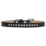 Clear Crystal Size 10 Black Puppy Ice Cream Collar