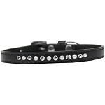 Pearl and Clear Crystal Size 10 Black Puppy Ice Cream Collar