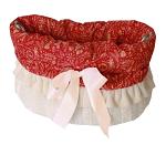 Red Holiday Whimsy Reversible Snuggle Bugs Pet Bed, Bag, and Car Seat All-in-One