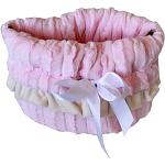 Light Pink Reversible Snuggle Bugs Pet Bed, Bag, and Car Seat All-in-One