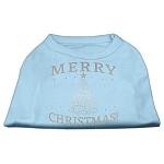 Shimmer Christmas Tree Pet Shirt Baby Blue Lg