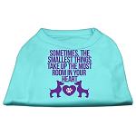 Smallest Things Screen Print Dog Shirt Aqua Lg