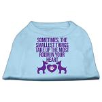 Smallest Things Screen Print Dog Shirt Baby Blue Lg