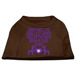 Smallest Things Screen Print Dog Shirt Brown Lg