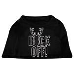 Buck Off Screen Print Dog Shirt Black Lg