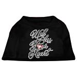 Well Bless Your Heart Screen Print Dog Shirt Black Lg