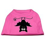 Batsy the Bat Screen Print Dog Shirt Bright Pink Lg