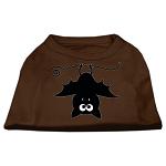 Batsy the Bat Screen Print Dog Shirt Brown Lg