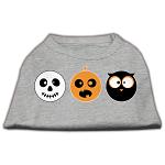 The Spook Trio Screen Print Dog Shirt Grey Lg