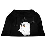 Sammy the Ghost Screen Print Dog Shirt Black Lg