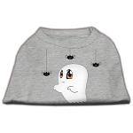 Sammy the Ghost Screen Print Dog Shirt Grey Lg