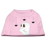 Sammy the Ghost Screen Print Dog Shirt Light Pink Lg