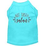 Not Today Satan Screen Print Dog Shirt Aqua Lg