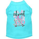 All about that XOXO Screen Print Dog Shirt Aqua XL