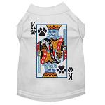 King of Clubs Costume Screen Print Dog Shirt White Size XS