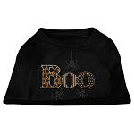 Boo Rhinestone Dog Shirt Black Lg