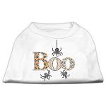 Boo Rhinestone Dog Shirt White Lg