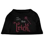 I'm the Trick Rhinestone Dog Shirt Black Lg